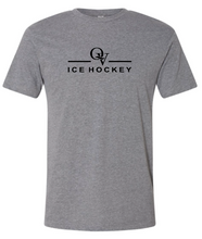Load image into Gallery viewer, *NEW* QUAKER VALLEY ICE HOCKEY FINE COTTON JERSEY YOUTH &amp; ADULT SHORT SLEEVE TEE -  BLACK OR HEATHER