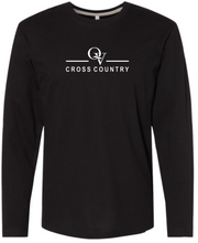 Load image into Gallery viewer, *NEW* QUAKER VALLEY CROSS COUNTRY FINE COTTON JERSEY YOUTH &amp; ADULT LONG SLEEVE TEE -  WHITE OR BLACK