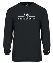 Load image into Gallery viewer, *NEW* QUAKER VALLEY CROSS COUNTRY -  YOUTH &amp; ADULT PERFORMANCE SOFTLOCK LONG SLEEVE T-SHIRT - WHITE OR BLACK
