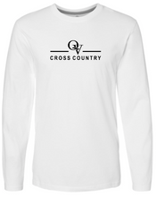 Load image into Gallery viewer, *NEW* QUAKER VALLEY CROSS COUNTRY FINE COTTON JERSEY YOUTH &amp; ADULT LONG SLEEVE TEE -  WHITE OR BLACK