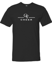 Load image into Gallery viewer, QUAKER VALLEY CHEER FINE COTTON JERSEY YOUTH &amp; ADULT SHORT SLEEVE TEE -  BLACK OR HEATHER