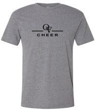 Load image into Gallery viewer, QUAKER VALLEY CHEER FINE COTTON JERSEY YOUTH &amp; ADULT SHORT SLEEVE TEE -  BLACK OR HEATHER