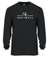 Load image into Gallery viewer, *NEW* QUAKER VALLEY SOFTBALL -  YOUTH &amp; ADULT PERFORMANCE SOFTLOCK LONG SLEEVE T-SHIRT - WHITE OR BLACK