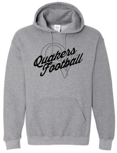 *2022* QUAKER VALLEY FOOTBALL YOUTH & ADULT HOODED SWEATSHIRT - ATHLETIC HEATHER