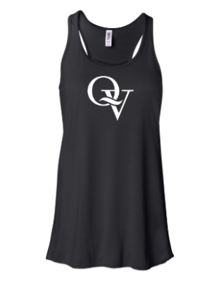 QUAKER VALLEY  *GLITTER DESIGN* GIRL'S &  WOMEN'S FLOWY RACERBACK TANK
