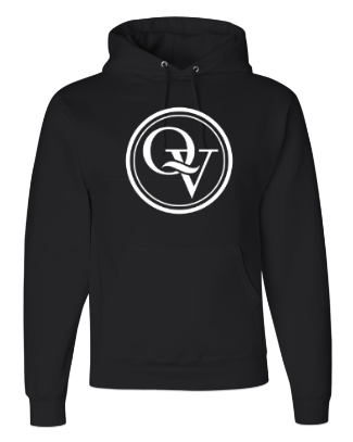 QUAKER VALLEY YOUTH & ADULT HOODED SWEATSHIRT - BLACK