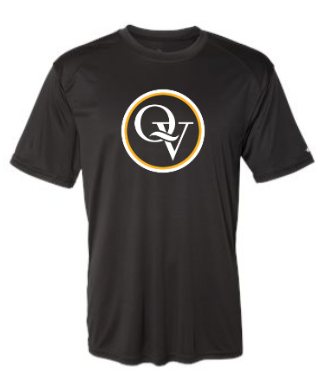 QUAKER VALLEY YOUTH & ADULT PERFORMANCE SHORT SLEEVE T-SHIRT - BLACK