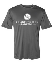 Load image into Gallery viewer, QUAKER VALLEY BASKETBALL YOUTH &amp; ADULT PERFORMANCE SOFTLOCK SHORT SLEEVE TEE - BLACK OR GRAPHITE