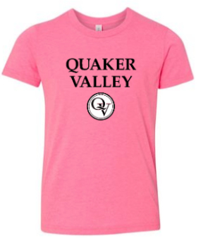 QUAKER VALLEY BREAST CANCER AWARENESS YOUTH & ADULT SHORT SLEEVE T-SHIRT - PICK 1 OF 2 DESIGNS