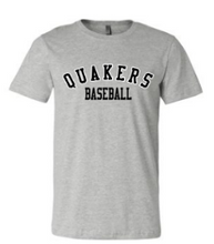Load image into Gallery viewer, QUAKER VALLEY BASEBALL TODDLER, YOUTH &amp; ADULT SHORT SLEEVE T-SHIRT - BLACK OR ATHLETIC GRAY