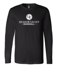 Load image into Gallery viewer, QUAKER VALLEY BASEBALL YOUTH &amp; ADULT LONG SLEEVE TEE - BLACK OR ATHLETIC GREY