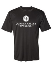 Load image into Gallery viewer, QUAKER VALLEY BASEBALL YOUTH &amp; ADULT PERFORMANCE SOFTLOCK SHORT SLEEVE TEE - BLACK OR GRAPHITE