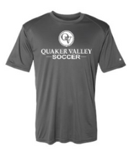 Load image into Gallery viewer, QUAKER VALLEY SOCCER YOUTH &amp; ADULT PERFORMANCE SOFTLOCK SHORT SLEEVE TEE - BLACK OR GRAPHITE