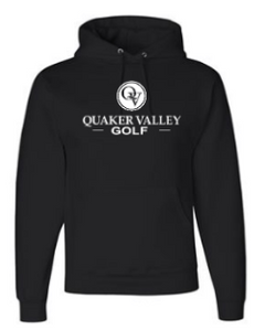 QUAKER VALLEY GOLF YOUTH & ADULT HOODED SWEATSHIRT - BLACK OR OXFORD GRAY