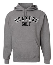 Load image into Gallery viewer, QUAKER VALLEY GOLF YOUTH &amp; ADULT HOODED SWEATSHIRT - BLACK OR OXFORD GRAY