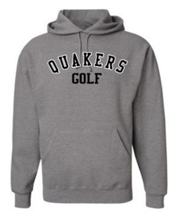 QUAKER VALLEY GOLF YOUTH & ADULT HOODED SWEATSHIRT - BLACK OR OXFORD GRAY