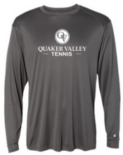 Load image into Gallery viewer, QUAKER VALLEY TENNIS -  YOUTH &amp; ADULT PERFORMANCE SOFTLOCK LONG SLEEVE T-SHIRT - GRAPHITE OR BLACK