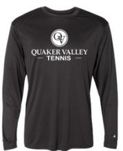 Load image into Gallery viewer, QUAKER VALLEY TENNIS -  YOUTH &amp; ADULT PERFORMANCE SOFTLOCK LONG SLEEVE T-SHIRT - GRAPHITE OR BLACK
