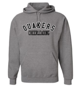 QUAKER VALLEY CHEER YOUTH & ADULT HOODED SWEATSHIRT