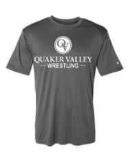 Load image into Gallery viewer, QUAKER VALLEY WRESTLING YOUTH &amp; ADULT PERFORMANCE SOFTLOCK SHORT SLEEVE TEE - BLACK OR GRAPHITE