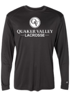 QUAKER VALLEY LACROSSE-  YOUTH & ADULT PERFORMANCE SOFTLOCK LONG SLEEVE T-SHIRT - GRAPHITE OR BLACK