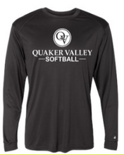 Load image into Gallery viewer, QUAKER VALLEY SOFTBALL-  YOUTH &amp; ADULT PERFORMANCE SOFTLOCK LONG SLEEVE T-SHIRT - GRAPHITE OR BLACK