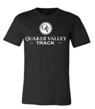 Load image into Gallery viewer, QUAKER VALLEY TRACK TODDLER, YOUTH &amp; ADULT SHORT SLEEVE T-SHIRT - BLACK OR ATHLETIC GRAY