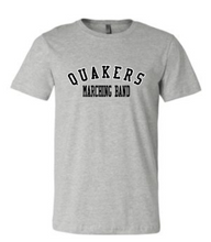 Load image into Gallery viewer, QUAKER VALLEY MARCHING BAND TODDLER, YOUTH &amp; ADULT SHORT SLEEVE T-SHIRT - BLACK OR ATHLETIC GRAY