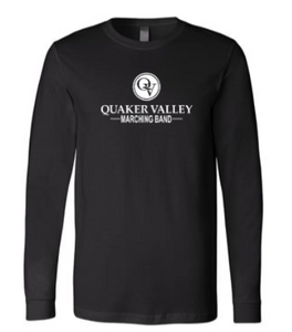 QUAKER VALLEY MARCHING BAND YOUTH & ADULT LONG SLEEVE TEE - BLACK OR ATHLETIC GREY