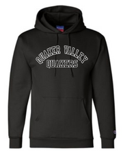 Load image into Gallery viewer, QUAKER VALLEY CHAMPION BRAND YOUTH &amp; ADULT HOODED SWEATSHIRT - BLACK OR GRAY