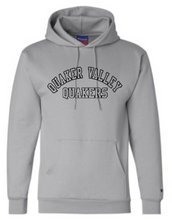 Load image into Gallery viewer, QUAKER VALLEY CHAMPION BRAND YOUTH &amp; ADULT HOODED SWEATSHIRT - BLACK OR GRAY