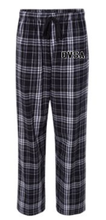 QVSA SWIMMING & DIVING: YOUTH & ADULT PLAID FLANNEL PANTS WITH POCKETS