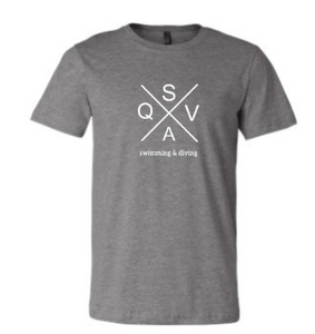 QVSA SWIMMING & DIVING TODDLER, YOUTH & ADULT SHORT SLEEVE T-SHIRT W/ 1 COLOR DESIGN