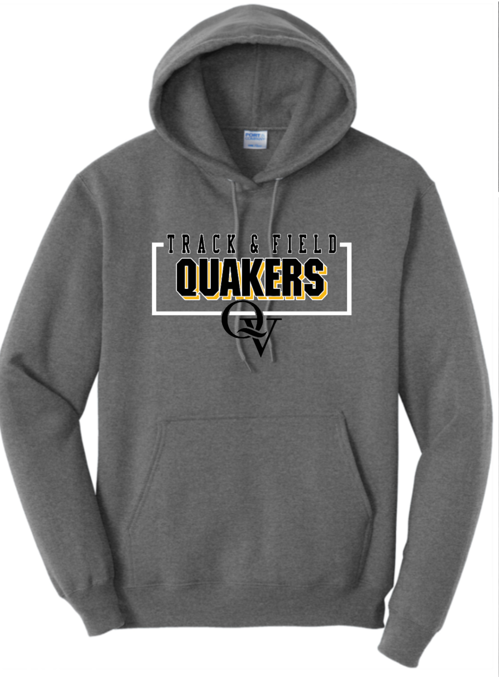 2023 FUNDRAISER - QUAKER VALLEY TRACK AND FIELD YOUTH & ADULT HOODED SWEATSHIRT