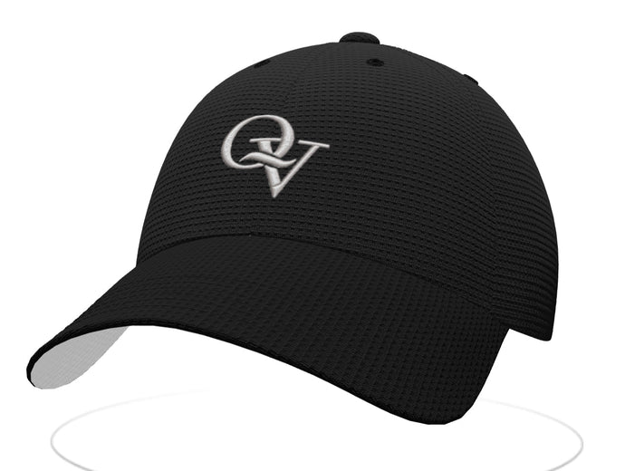 QUAKER VALLEY PACIFIC HEADWEAR BRAND ADULT SIZE PERFORMANCE MATERIAL HAT - BLACK